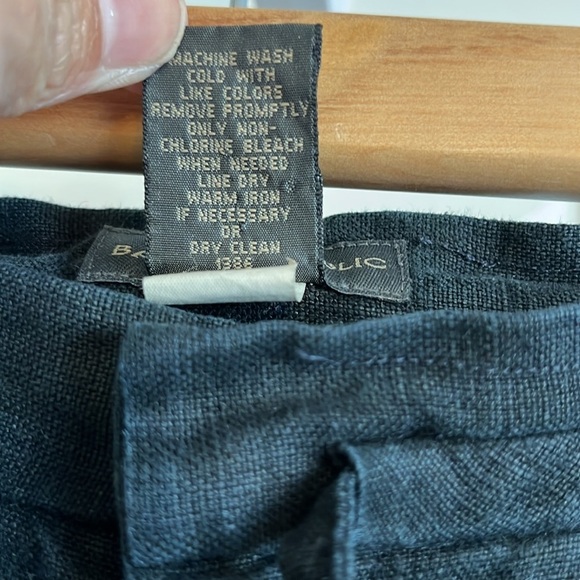 Banana Republic Black Dress Pants Wide-Leg - Picture 3 of 4